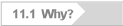 11.1  Why?