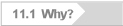 11.1  Why?