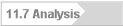 11.7 Analysis