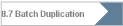 8.7 Batch Duplication