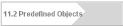 11.2 Predefined Objects