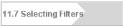 11.7 Selecting Filters