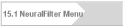 15.1 NeuralFilter Menu